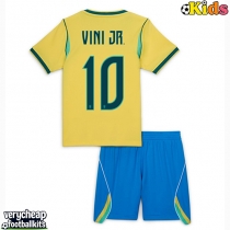 Brazil Vinicius Junior #10 Replica Home Minikit World Cup 2026 Short Sleeve (+ pants)